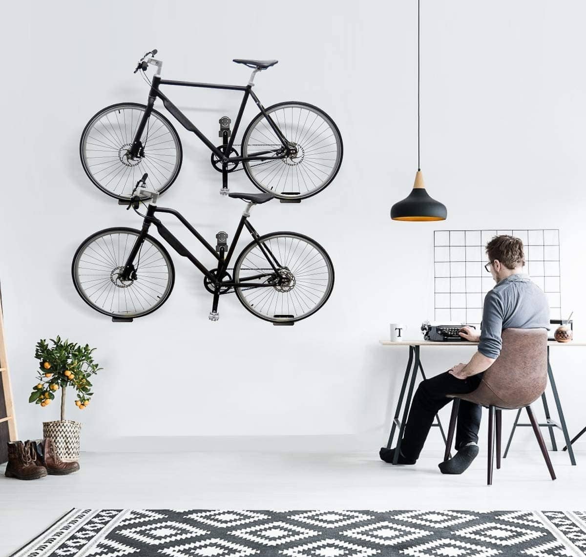 Gootus Bike Wall Mount Horizontal Indoor Storage Bike Rack For Garage