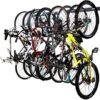 StoreYourBoard BLAT 8 Bike Wall Storage Rack, Heavy-Duty Solid Steel, Home and Garage Organizer Vertical Hanging Hooks