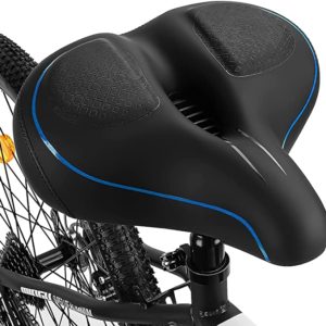 TONBUX Oversized Bike Seat for Men Women Comfort, Bicycle Seat Replacement with Wide Cushion